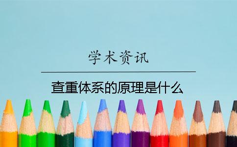 查重體系的原理是什么