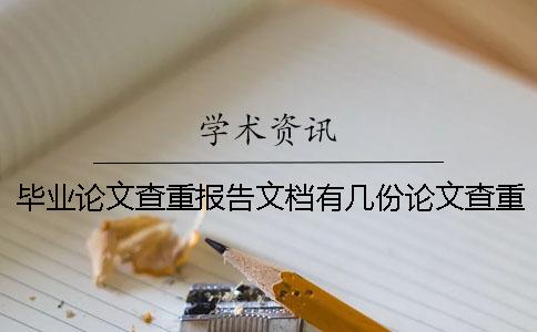 畢業(yè)論文查重報告文檔有幾份論文查重結果