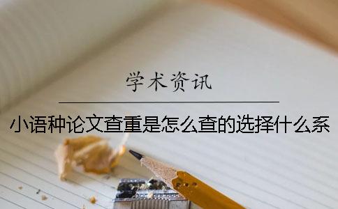 小語種論文查重是怎么查的？選擇什么系統(tǒng)查？