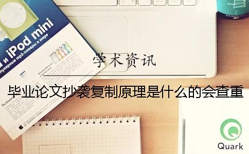 畢業(yè)論文抄襲復(fù)制原理是什么的會(huì)查重嘛查重原理有哪些